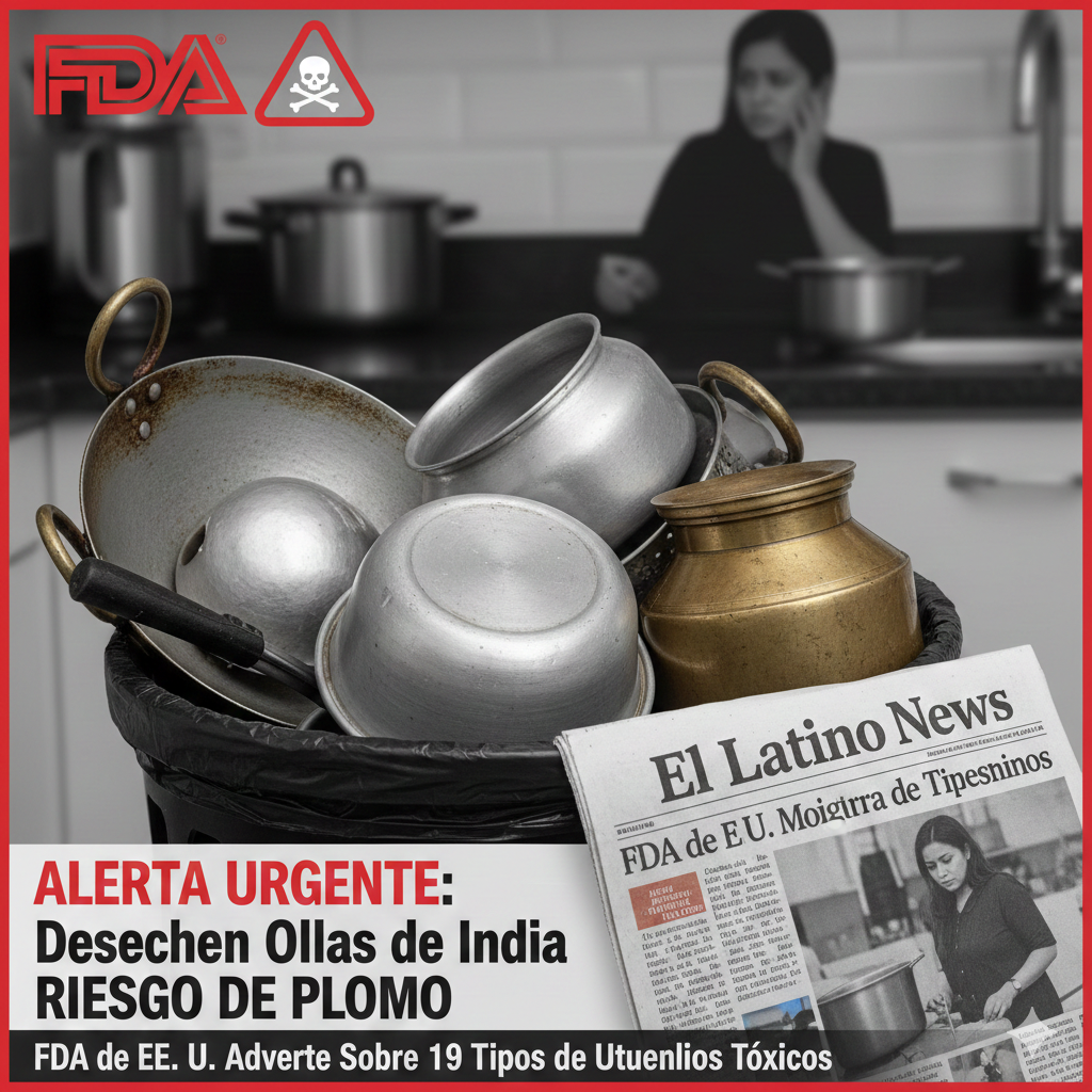FDA de EE. UU. Emite Alerta: Desechen Ciertas Ollas de Aluminio Fabricadas en India por Riesgo de Envenenamiento por Plomo